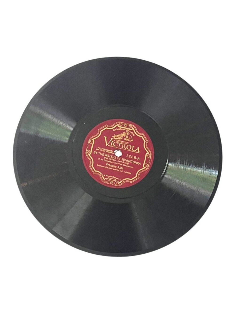 Frances Alda - By The Waters Of Minnetonka / Deep Purple - Victrola Record 1268